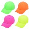 New Unisex Fluorescent Neon Baseball Cap Bright Solid Color Outdoor Sunscreen Hat