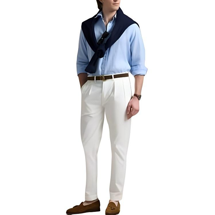 Polo Ralph Lauren Long Sleeve Piece Dye Linen Sport V1 Shirt Men's 710966292-011