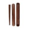 Yilan Trade Natural Wooden Japanese with Chopstick Antibacterial Wooden Portable Cutlery for Bento Dining and Chinese Cuisine Chopsticks, Style, Case,