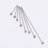 100pcs/Lot 15 20 30 40 50mm Stainless Steel Ball Head Pins For DiY Jewelry Making Head Pin Findings Accessories Dia 0.6mm