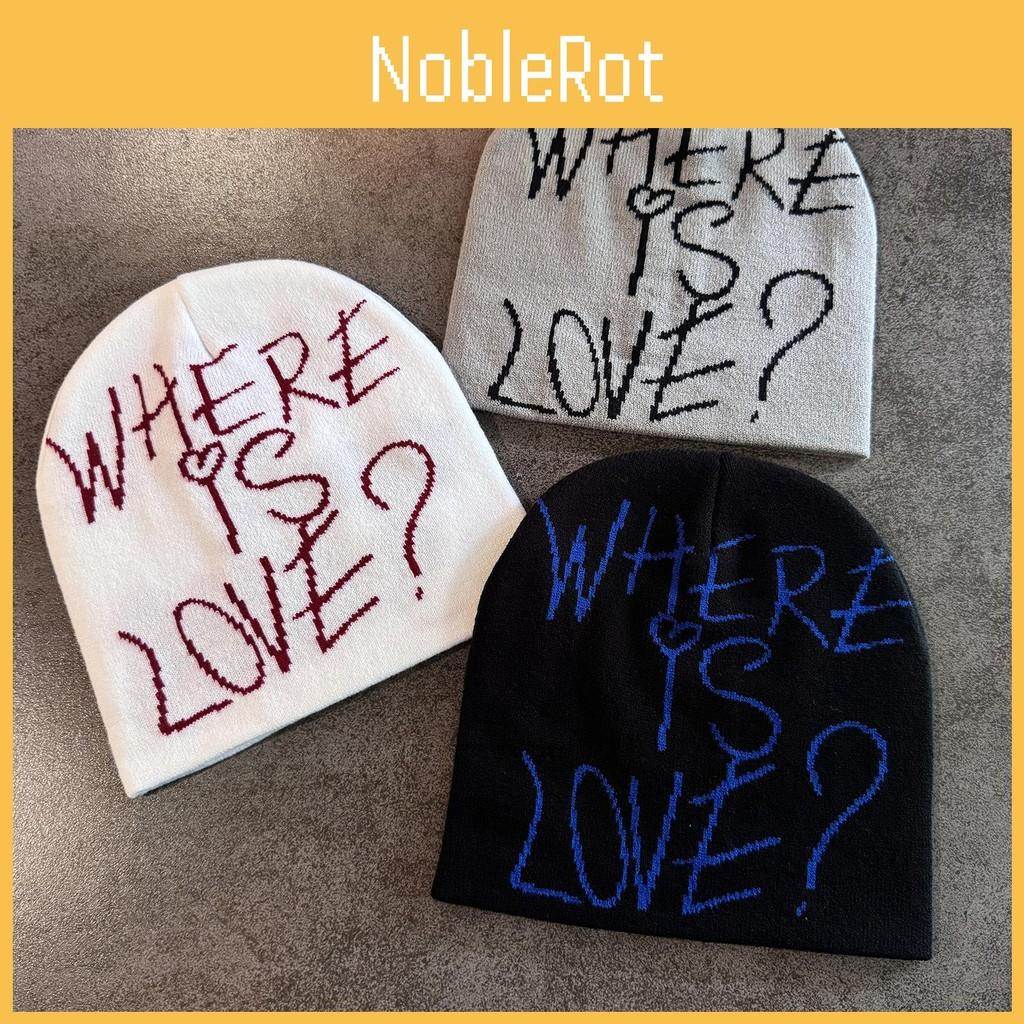 Блокировка Простой Цвет Буквенный Узор Нейтральный Повседневный Теплая Вязаная Шапка Зима Для