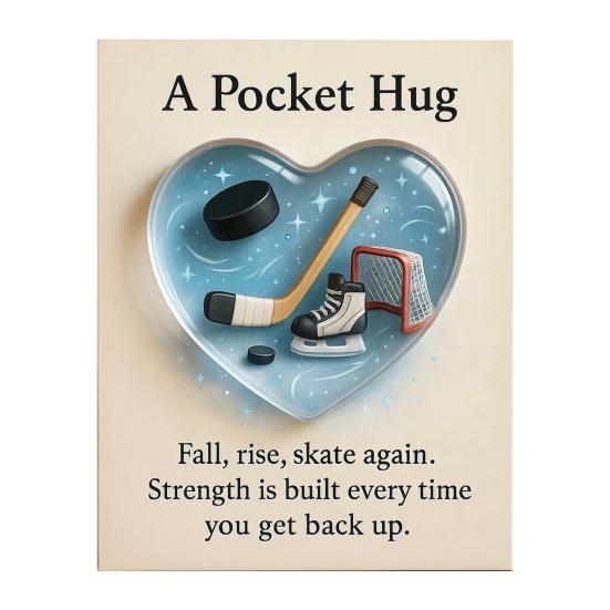 Sports-Themed Pocket Hug Football Golf Tennis Soccer Baseball Pocket Hug Heart Token Emotional Support Gift