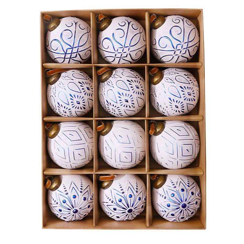 Christmas Ball Ornaments Lightweight Christmas Tree Decoration Vintage Christmas Balls Plastic Holiday Ornament Set For Window