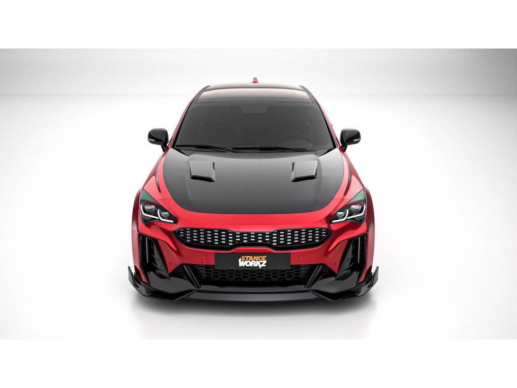 Kia Stinger Карбоновый Передний Сплиттер Бампера SW Комплект
