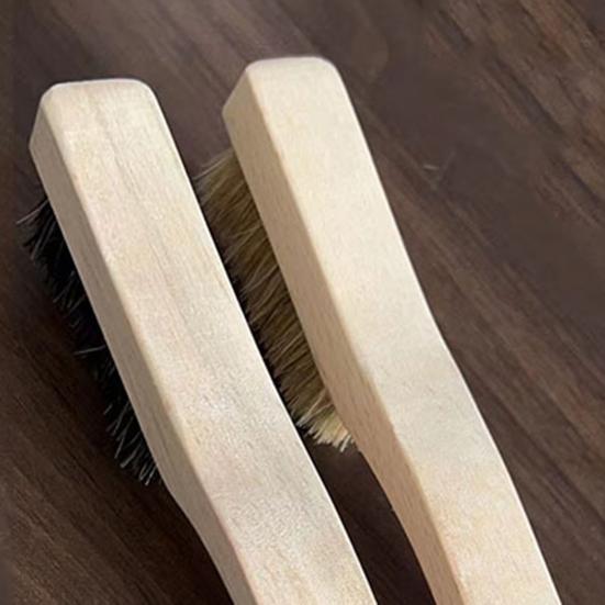 Yousheng Rock Climbing Brush with Wooden Ergonomic Handle Thick Boar Bristles Portable Indoor Outdoor Climbing Bouldering Brush Cleaning Tool