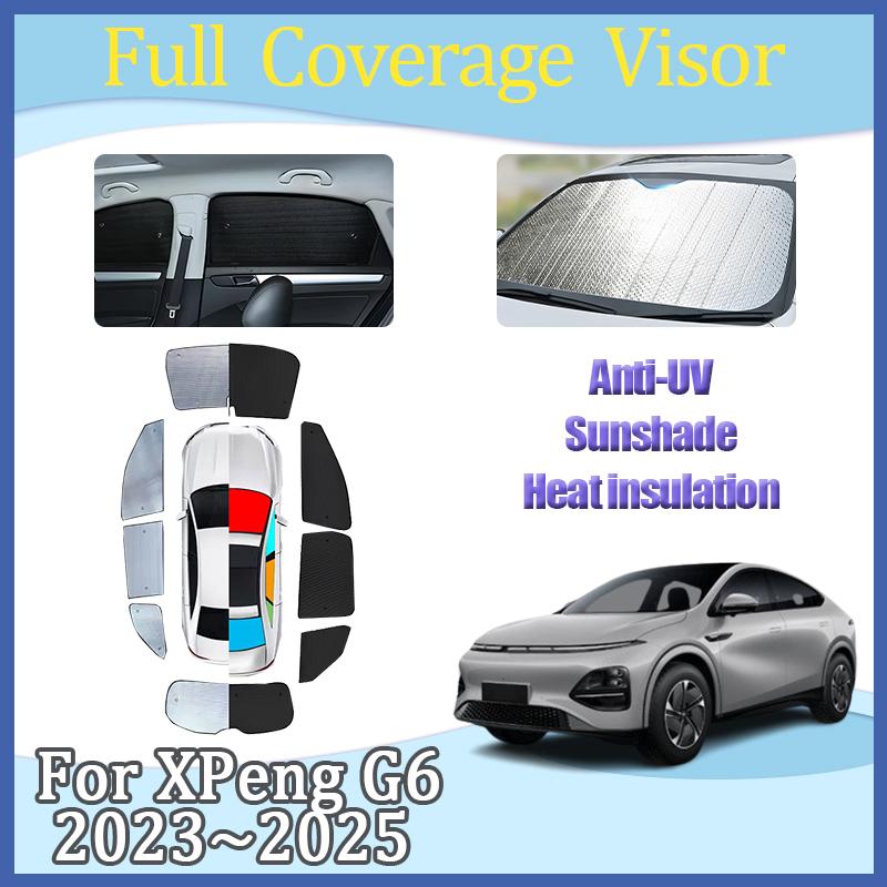 For XPeng G6 Accessories 2024 2025 Window Screen Shade Sun Visors Sunshade Heat Thermal ulation Anti-UV Car Accessories