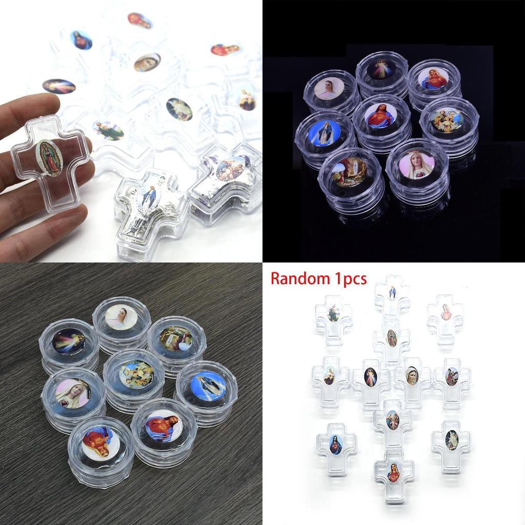 Durable Plastic Rosary Box With Unique Random Image For Baptism And Wedding Gifts