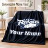Custom Text Flannel Blanket Leeds Rhinos Print Warm Cozy Blanket Home Sofa Bedding