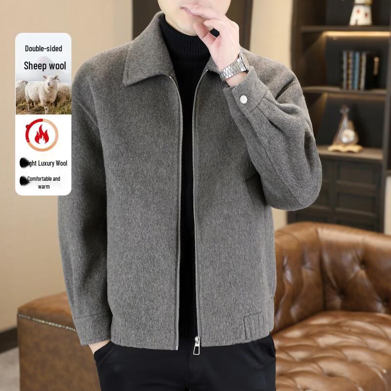ROMON Men's Wool Blend Casual Jacket
