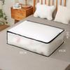 Foldable Underbed Storage Bag Dustproof Soft Cloth Organizer for Duvets Blankets Clothes Small Apartment Space Saving