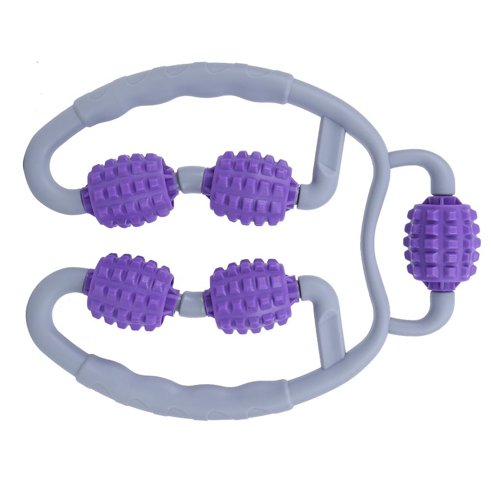 Leg Massager Ring Fitness Roller Massage Equipment Yoga Foam Roller Shaft Dark Purple