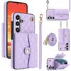 Чехол-кошелек для Samsung Galaxy A13 A14 A15 A16 A52 A53 5G A54 A55 A35 Сумка через плечо Сумка на запястье Ремешок на плечо Модный чехол