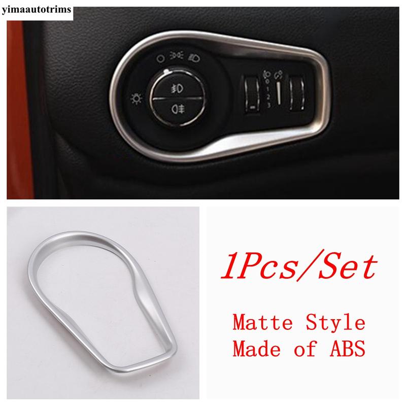 Headlight Head Light Lamp Switch Button Panel Decoration Cover Trim For Jeep Renegade 2015 - ABS Matte Interior Accessories