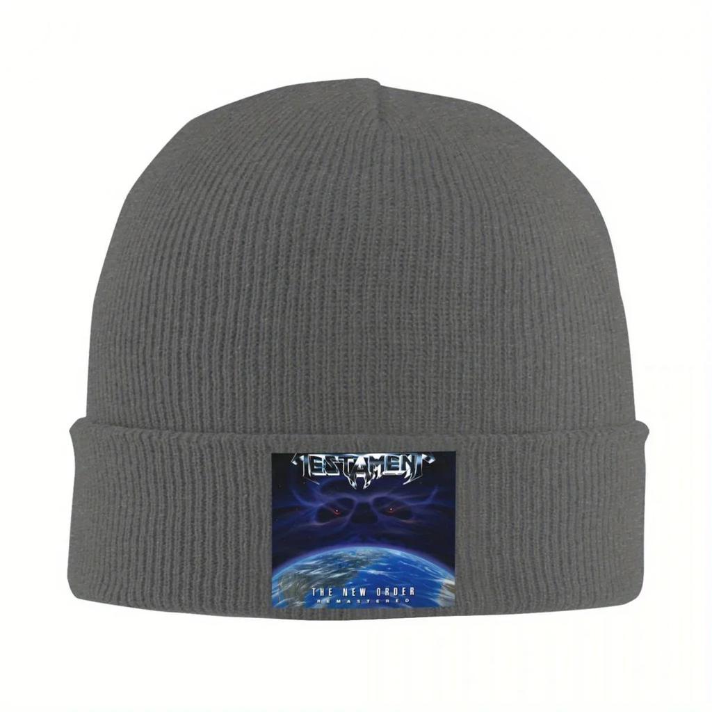 New TestaUnisext The New Order Knitted Hat For Women Unisex Beanie Autumn Winter Hat Thrash Metal Rock Warm Melon Cap