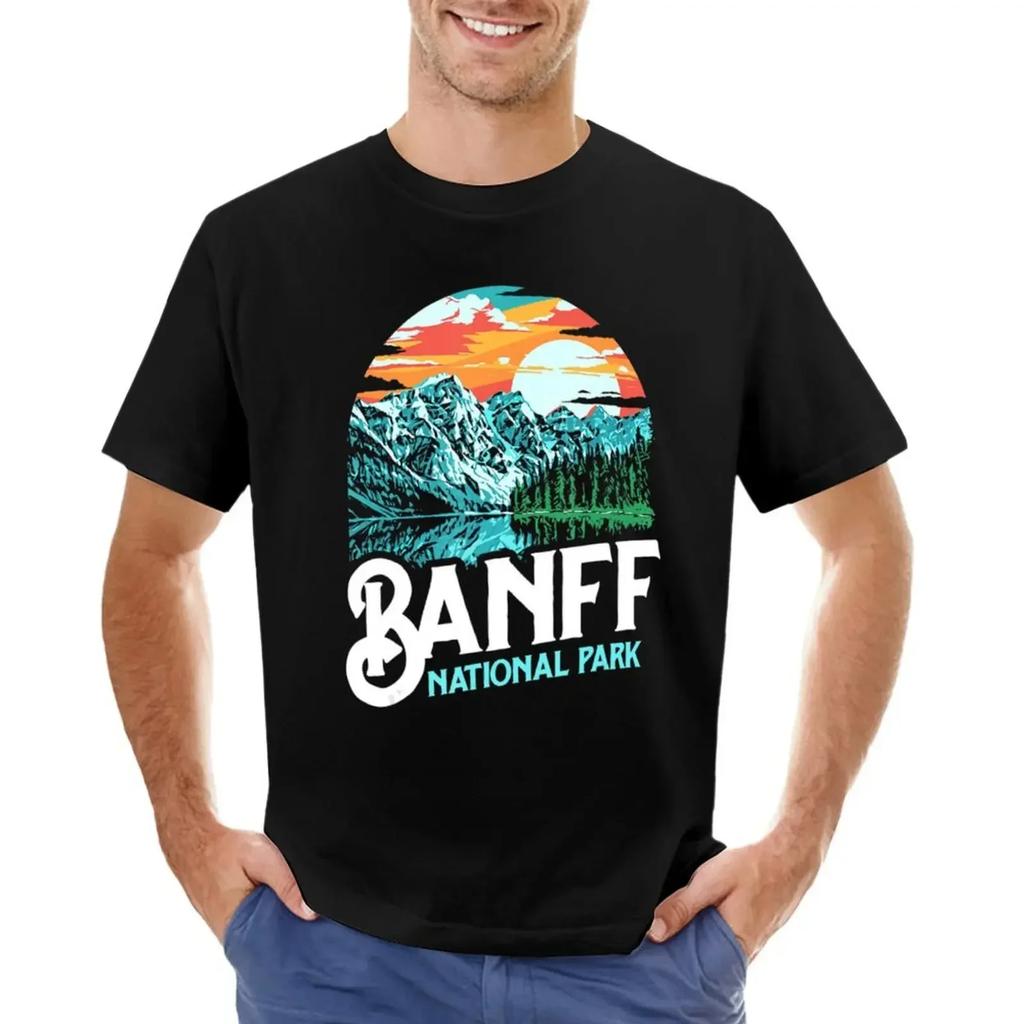 Banff National Park Lake Louise Canada T-shirt blanks summer tops customs Men's t-shirt