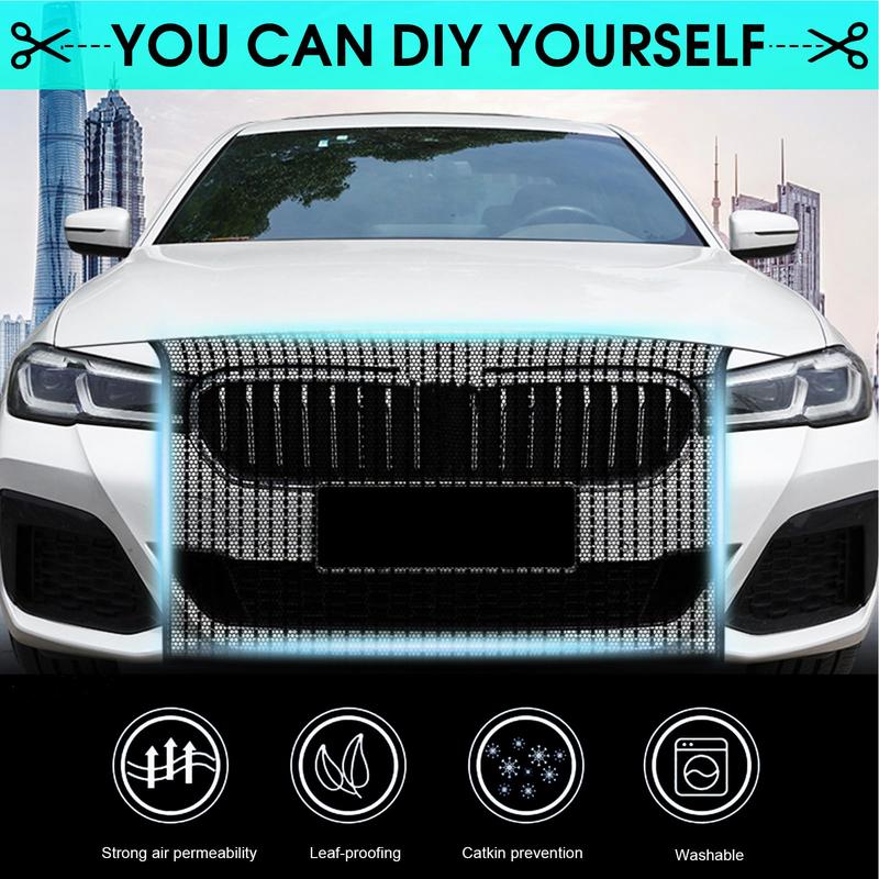 Car Engine Grill Filtering Mesh For Auto Front Vehicle Radiator Filtering Net For Sedan RV Preventing Stones Dirt And Leaves