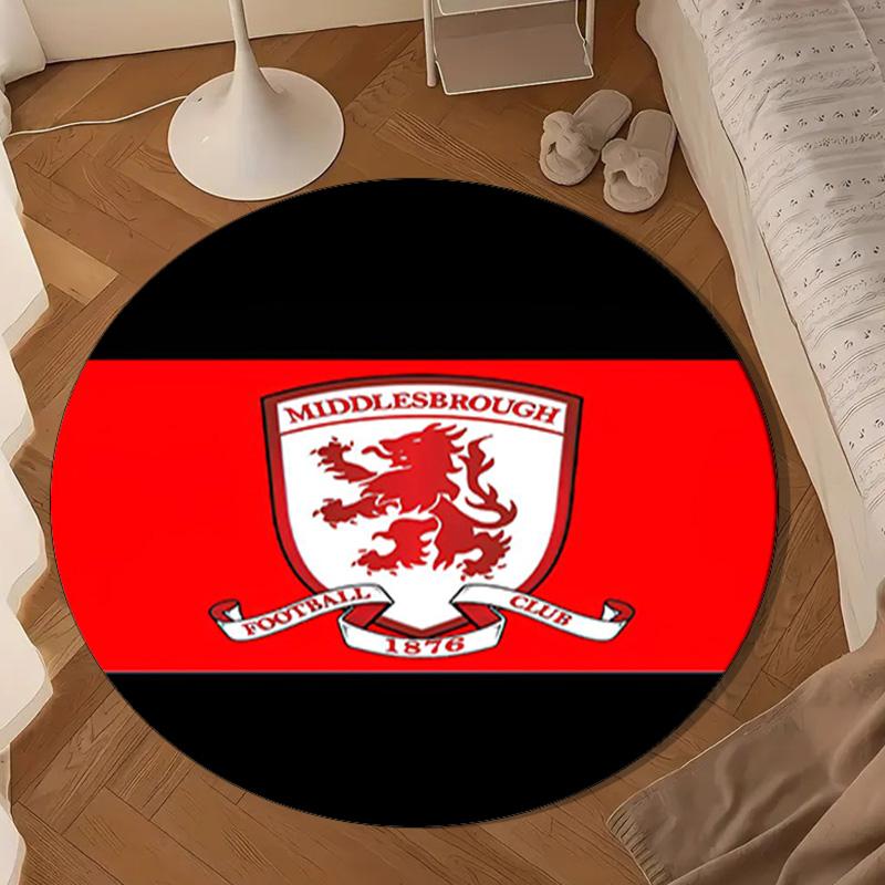 1PC rug Football Club Emblem Round mat Home Decor, Chair rug For livingroom,Bedroom, doormat home decor Birthday Gift Christmas Gifts