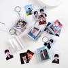 1/2inch Mini Album Keychain Transparent ID Photo Storage Cute Storage Card Book