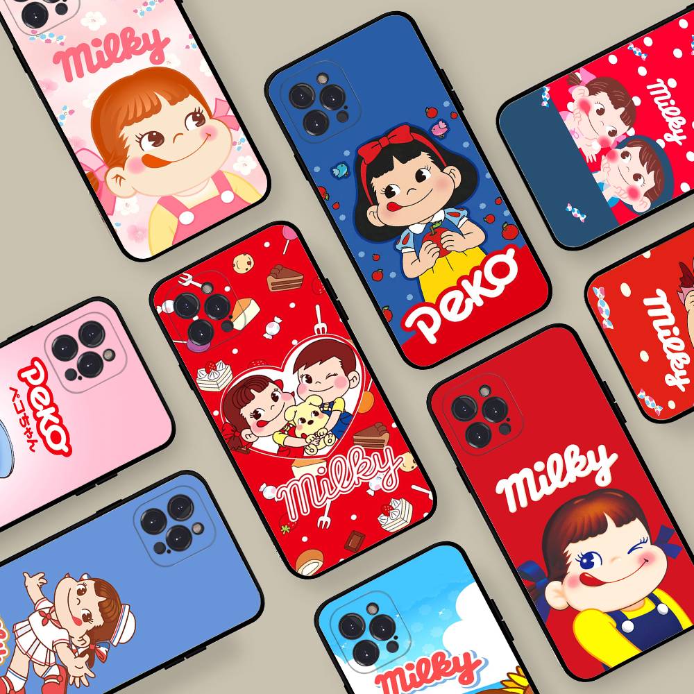 Чехол для телефона Fujiya Milky Peko Chan Для IPhone 16 17 Air 15 14 13 12 11 Pro Max 16E Plus Fundas