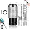 Electric Hammer Adapter Impact Drill Bit Set 0.24-0.47 Inch Heavy Duty Alloy Steel Quick-Release Converter