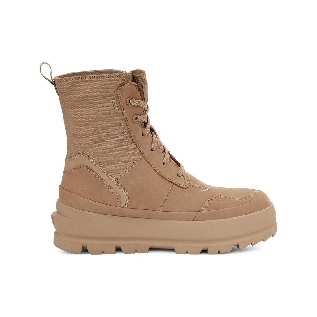 UGG Кожаные минималистичные повседневные сапоги до середины голени женские сапоги песочного цвета 1143833-SAN