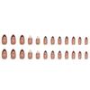 24pcs Nail Tips Press On Nails Simple DIY False Nails French Gold Line Long Almond