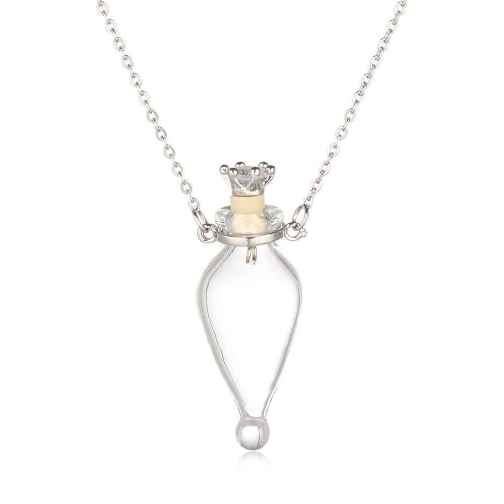 Keepsake Steel Chain Make Wishes Essential Oil Pendant Glaze Vial Perfume Jewellery Memorial Jewelry