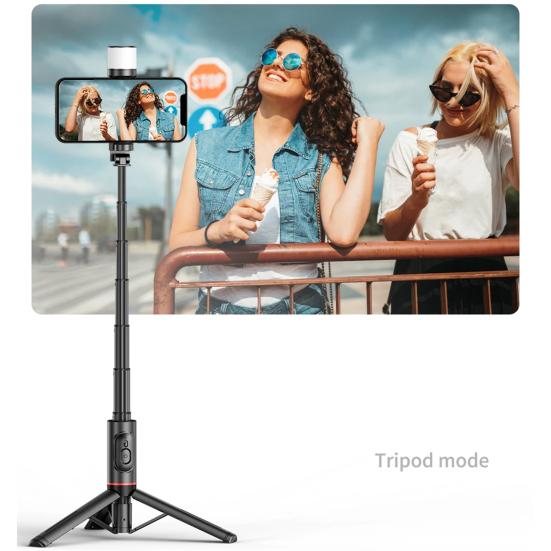 Палка для селфи Штатив с заполняющей подсветкой Телескопическая многофункциональная встроенная скрытая конструкция Вращающаяся на 360 градусов палка для селфи