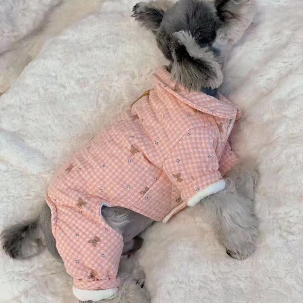 Пальто из хлопка для четвероногих питомцев, утолщенное, для померанского шпица, пуделя, маленького щенка, йоркширского шнауцера, плюшевого мишку, одежда