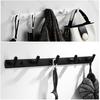 Алюминиевый крючок для халата, матовый золотой, белый, черный, креативный, 3, 4, 5, 6 рядов, настенный крючок для ванной, кухни, домашнего декора, держатель для ключей для полотенец