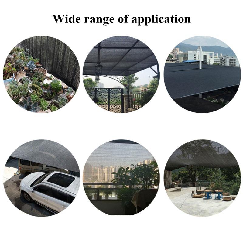 Black Sunshade Net Anti-UV HDPE Sun Shade Net Garden Succulent Plant Outdoor Swimming Pool Cover 3Pin 6Pin 12Pin Shading Net