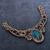 Natural Labradorite Gemstone Handmade Copper Wire Wrap Jewelry Necklace 18" H8l59