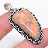 Pink Aragonite Handmade 925 Sterling Silver Jewelry Pendant 2.25" D4d39