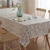 Farmhouse Floral Tablecloth, Vintage Cotton Linen Table Cloth, Washable Rectangle Table Cover for Wedding Party Dining Kitchen