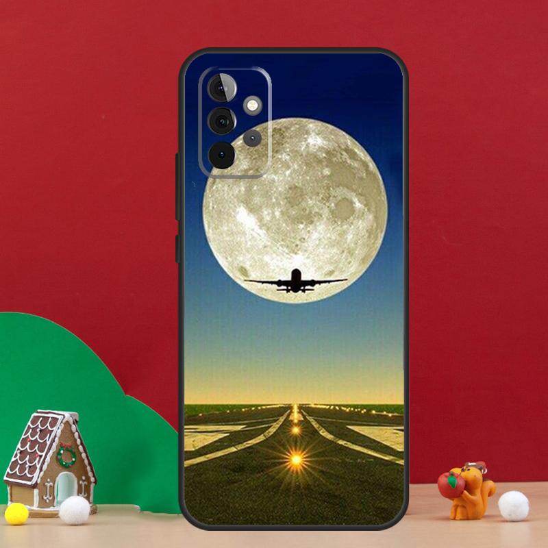 Чехол «Самолет, летящий в закат» для Samsung Galaxy A17 A06 A16 A56 A36 A54 A34 A14 A52 A32 A13 A23 A33 A53 A15 A35 A55