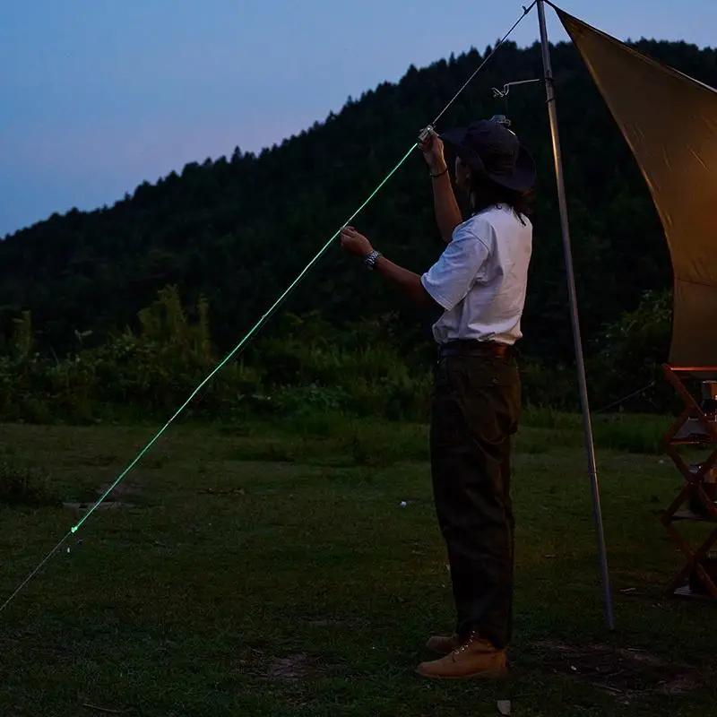 Naturehike Outdoor Camping Atmosphere Hanging Lamp Ground Nail Prompt Warning Tent Wind Rope Light
