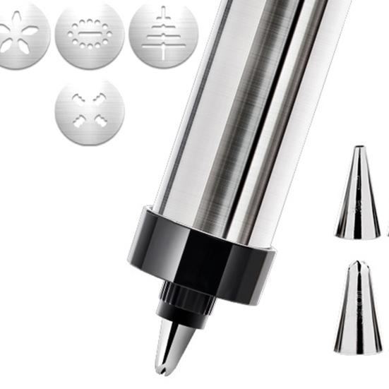 Съемная трубка для украшения печенья с различными конструкциями. Простая в использовании. Чистый пищевой удобный инструмент для прессования печенья.