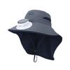 Children's hat big eaves shawl bucket hat summer boys and girls outdoor sun protection hat solar fan sun hat