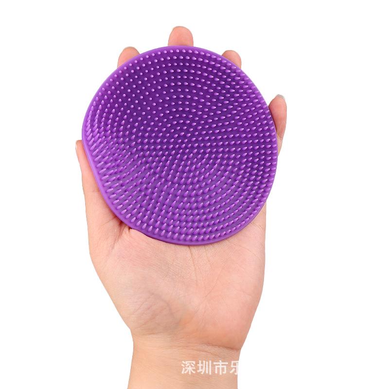 Silicone Body Scrubber Natural Bristles Skin Exfoliator Scrub Shower Brush Silicone Bath Shower Brush