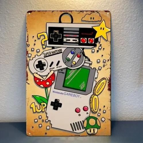 1 шт. Nintendo Gameboy Nes Консоли Видеоигра Металлический Плакат Жестяная Вывеска (Размер:)
