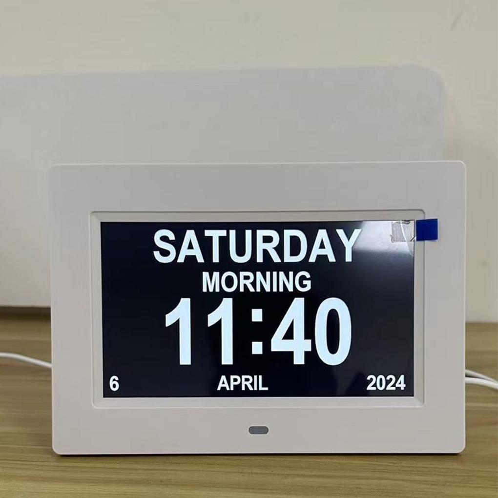Electronic Desk With Clock Decoration LED For Elderly With Reminders Clock Led Alarm For Memory Loss Electronic