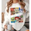 Round Neck 3D "Toy Story" Printed Casual Long Sleeved Women's T-shirts - Soft Medium Stretch Polyester Fabric Spring and Autumn Relaxed Fit Clothing