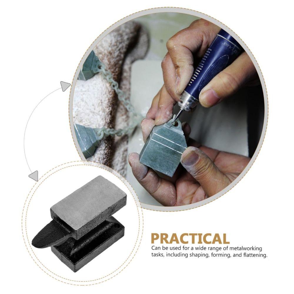 Портативная кузнечная наковальня Очень большие ножки Прочный инструмент Ремонт ювелирных изделий Рог Многофункциональная Мини-основа Железная пластина Изготовление ювелирных изделий