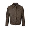 Mens Vintage Washed PU Leather Biker Jacket Loose Fit Streetwear Collar Coat