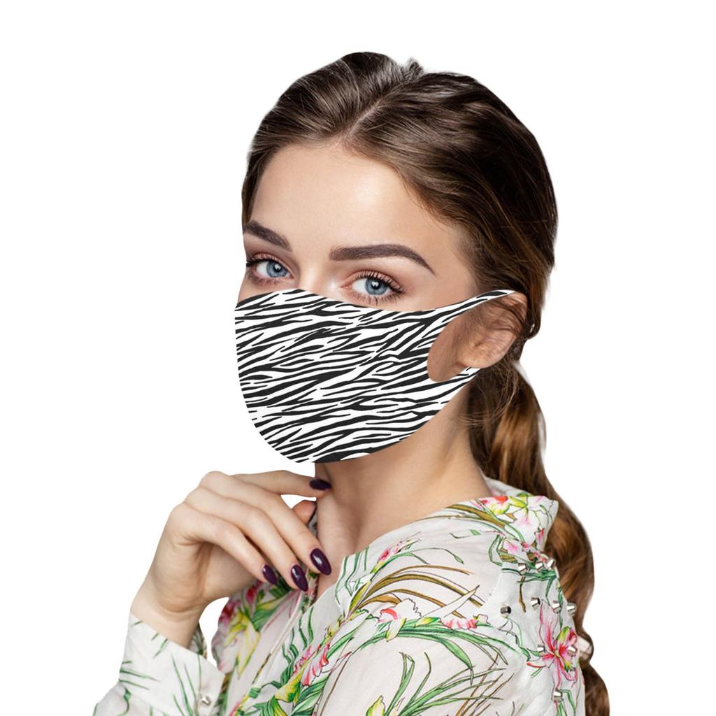 1PC Adult Printed Ice Silk Mask To Against Dusts And Haze Mask