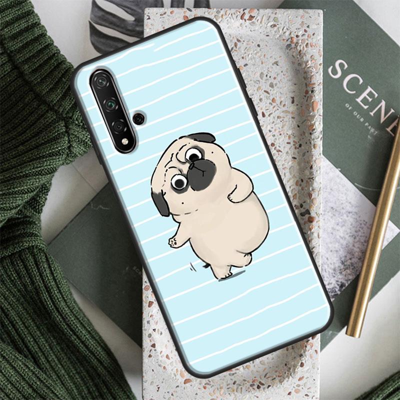 Смешной мультяшный мопс Для Huawei Nova 12i 11i 8i 12s 9 10 SE Y91 Y90 Y60 Y70 Y72 Y61 P20 P30 P40 Lite P60 Pro Чехол