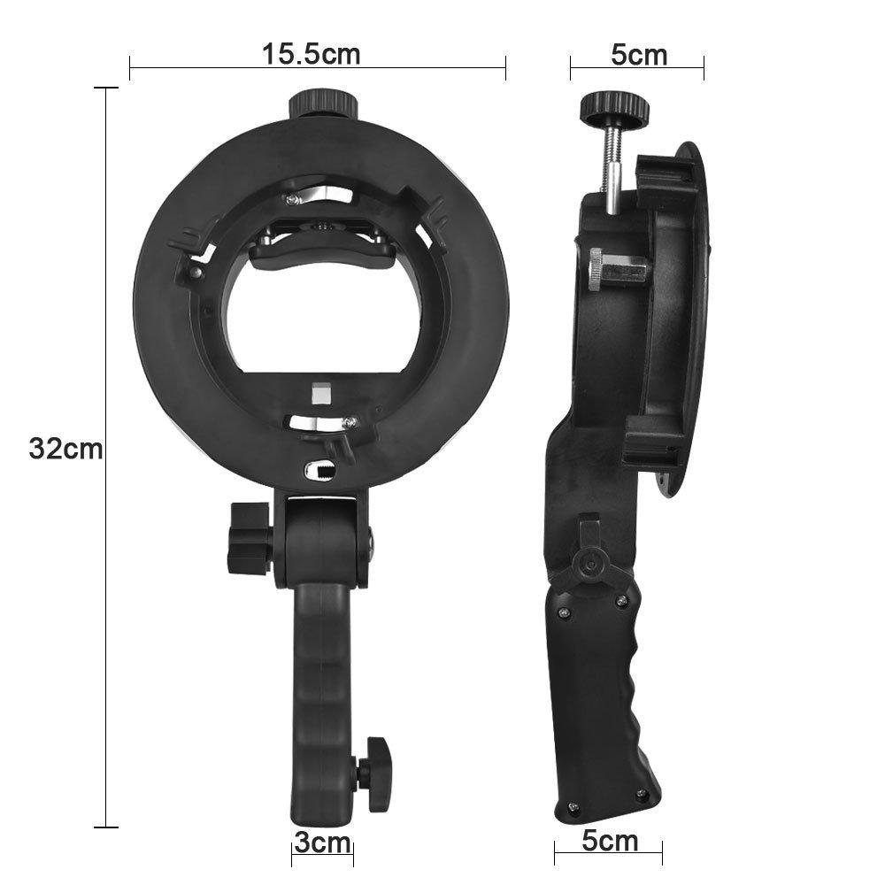 Ручной держатель-кронштейн S-типа для вспышки с креплением Bowens для Speedlite иamp; Студийная вспышка Софтбокс Фотоаксессуар