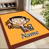 Custom Name Mr. Bean's Tea Time Carpet Rug Customizable Soft Washable Anti-Slip Home Living Room Sofa Mats Personalized Rug. 0909290