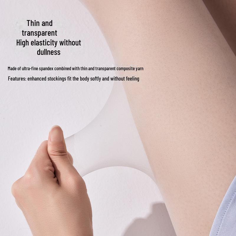 Женские ультратонкие серые шелковые чулки с защитой от зацепов - прозрачные, сексуальные колготки с Т-образным шаговым швом