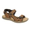 Mens Triple Strap Leather Touch Fastening Sports Sandals